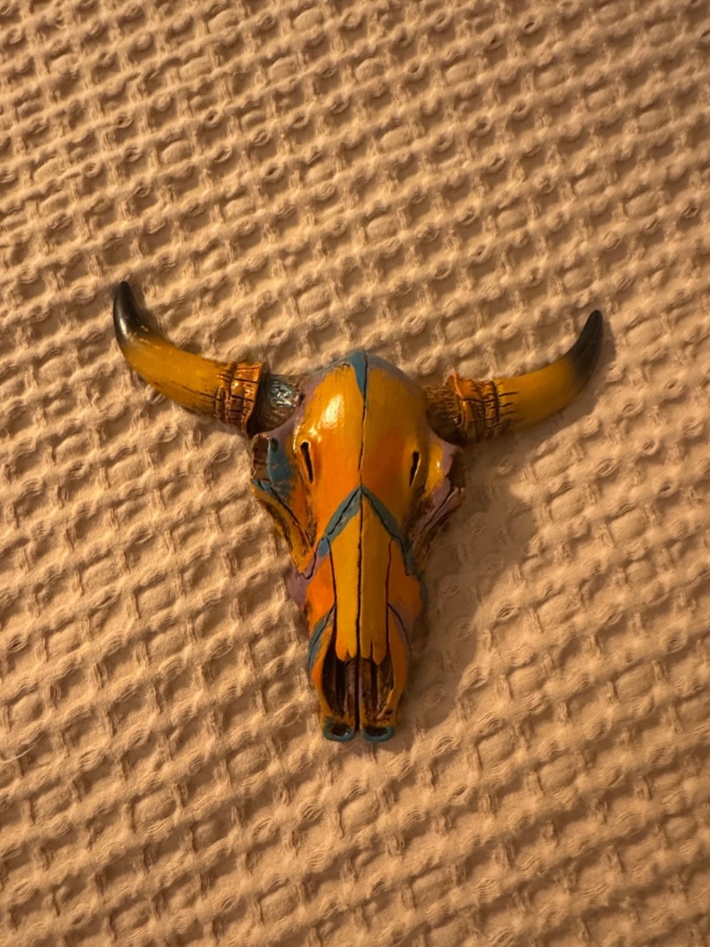 NWT | Hobby Lobby | Yellow Painted Bull Skull Wall Accent Decor